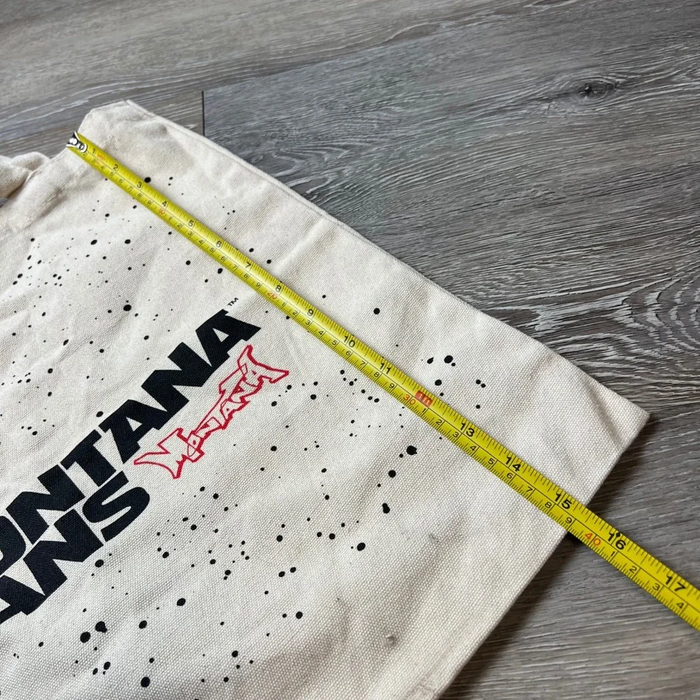 Montana Cans Tote Bag Unisex OS Cream Splatter Logo Canvas Streetwear Art Bag